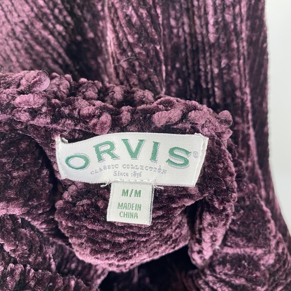 ORVIS Soft Chenille Pullover Sweater Plum Purple Sz. M - Picture 8 of 10